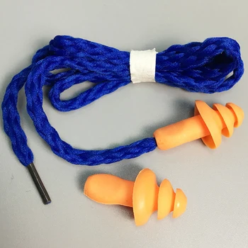 

Waterproof Noise Reduction Christmas Tree Shape Silicone Swimming Durable Soft Protector With String Sleep Orange Ear Plug