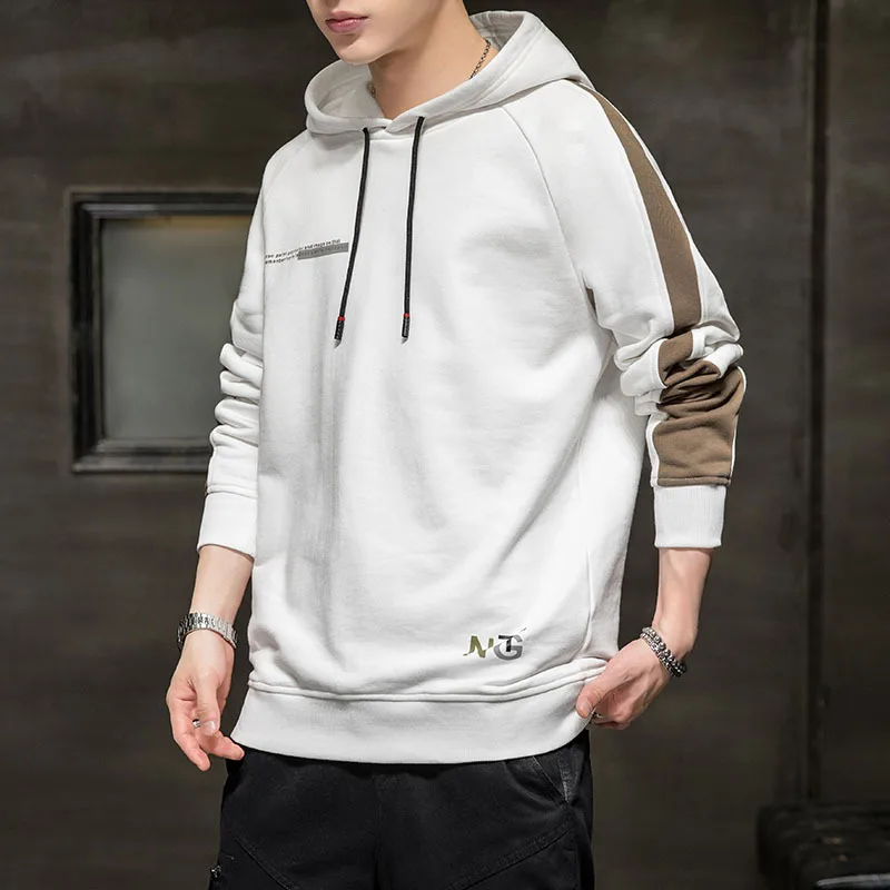 

Fashion Men's Spring And Autumn daily Pullover Personality Abstract Pattern Round Neck Hoodies Sweatshirt Tops Long Sleeved