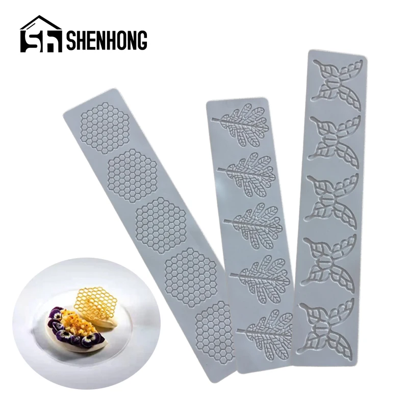 Силиконовый кружевной коврик SHENHONG 3 вида украшение десертов формы для помадки