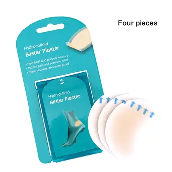 

4Pcs/Box Blister Bandages Waterproof Hydrocolloid Plaster Adhesive Anti-Wearing Heel Gel Sticker Pain Relief Pedicure Patch Pads