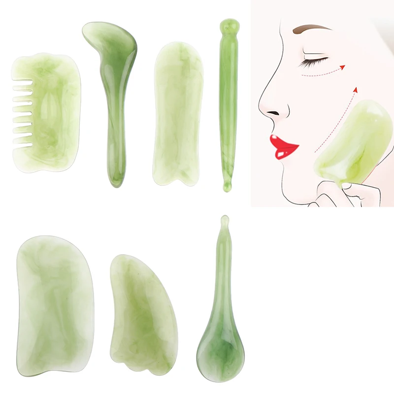 

1Pc Natural Resin Guasha Board Scraching Facial Eyes Scraping SPA Massage Tool Health Care Beauty Acupoints Plate Massager