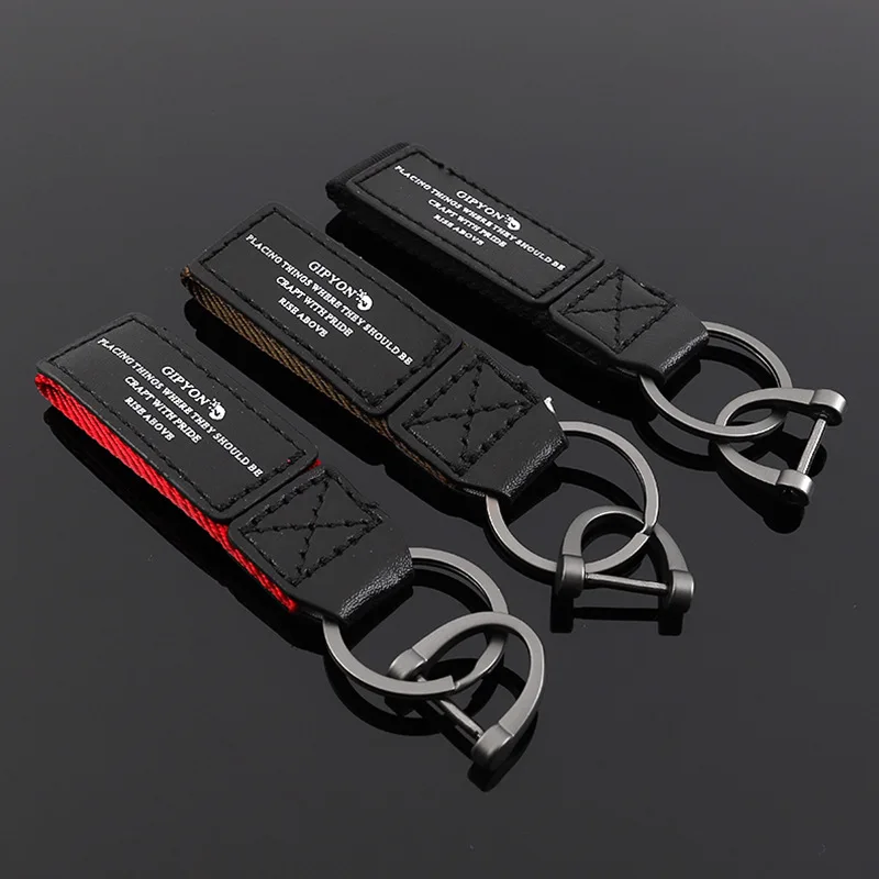 

First Layer Cowhide Zinc Metal Keychain Genuine Leather Zinc Auto Waist Luxury Key Chain Wallet Keychains Keyrings Keyholde