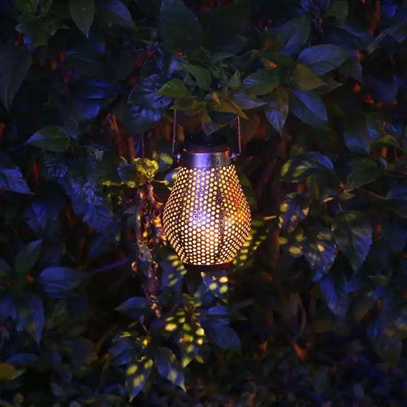 Солнечный светодиодный светильник в форме железного горшка, садовый светильник, подвесной светильник, садовый светильник, светильник для лужайки, праздничный светильник s