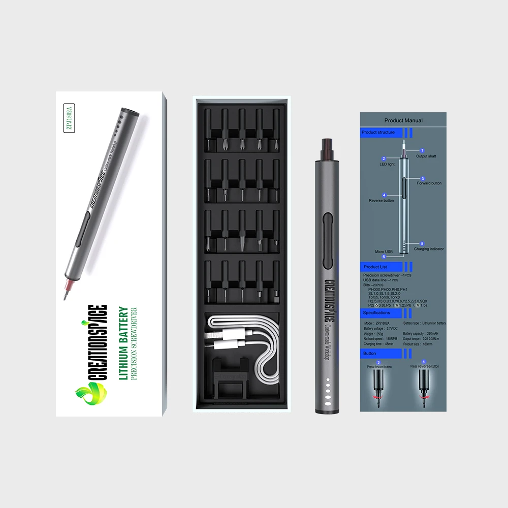Электрическая мини отвертка Creationspace CS02B инструменты для ремонта мобильных