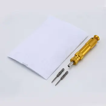 

Idling Prefabricated Type Preset Torque Screwdriver LTDK-1.5 0.1-1.5 Kgf.cm with 2 Screw Driver Bits High Precision Tool Gold