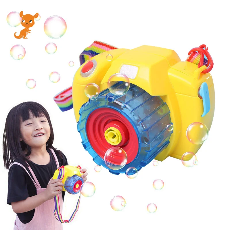 

Hot Electric Bubble Gun Camera Machine LED Light Music Automatic Bubble Maker Summer Water Fun Bath Toys Children Toy Kids Gift