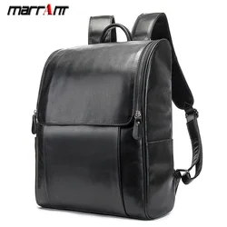 Genuine Leather Men's Backpack Large Capacity Backpack First Layer Cowhide Backpack Student Schoolbag