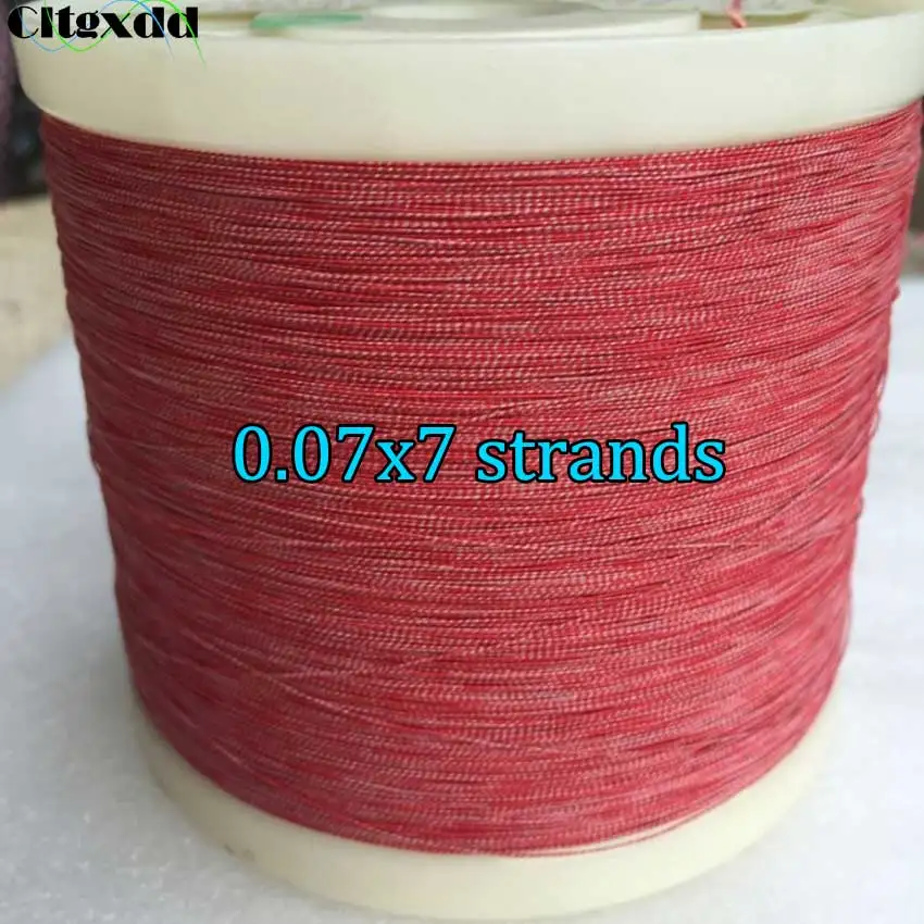 Cltgxdd 0.07x7 Strands Of Natural Silk-wrapped Copper Wire With Multiple Silk Red White Liz Wrapped Yarn | Обустройство дома