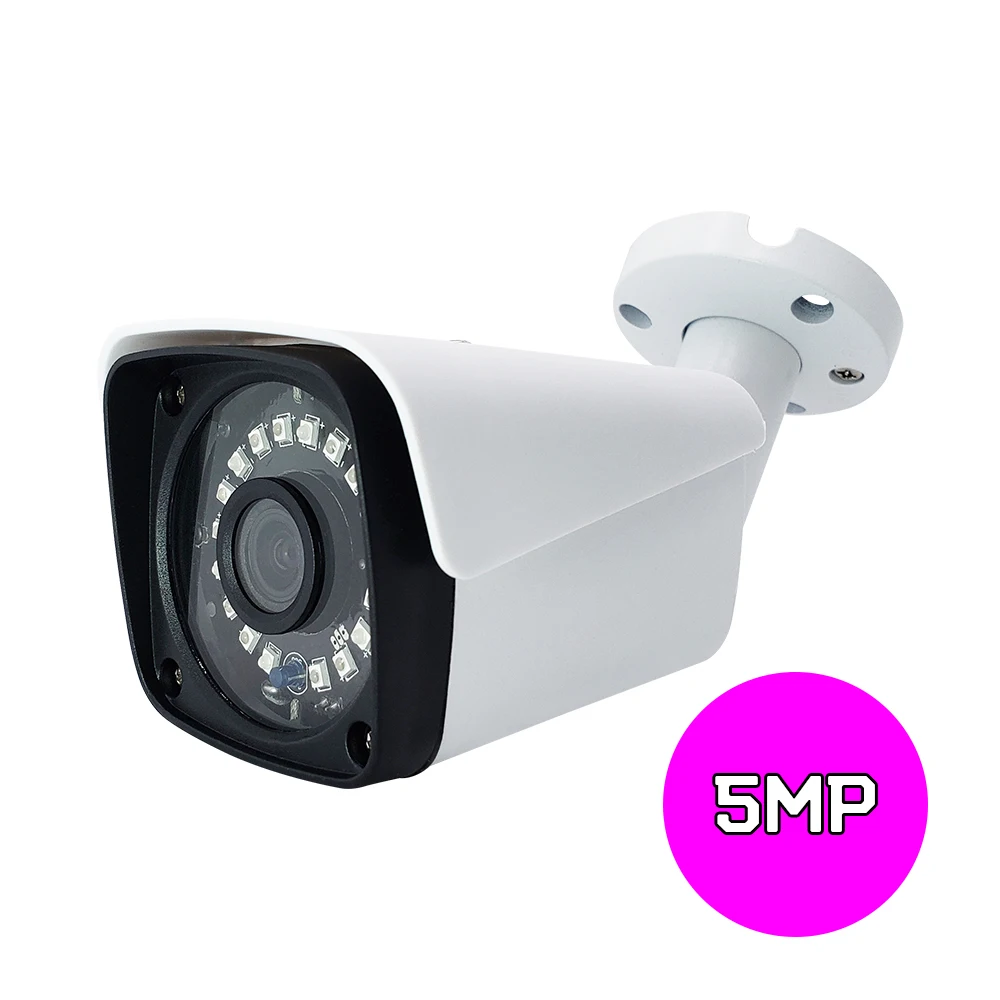 5MP AHD HD камера наблюдения ночного видения 720 P/1080 P/5MP домашняя наружная Водонепроницаемая CCTV монитор объектив металлическая аналоговая цилиндрическая камера - Цвет: 5MP