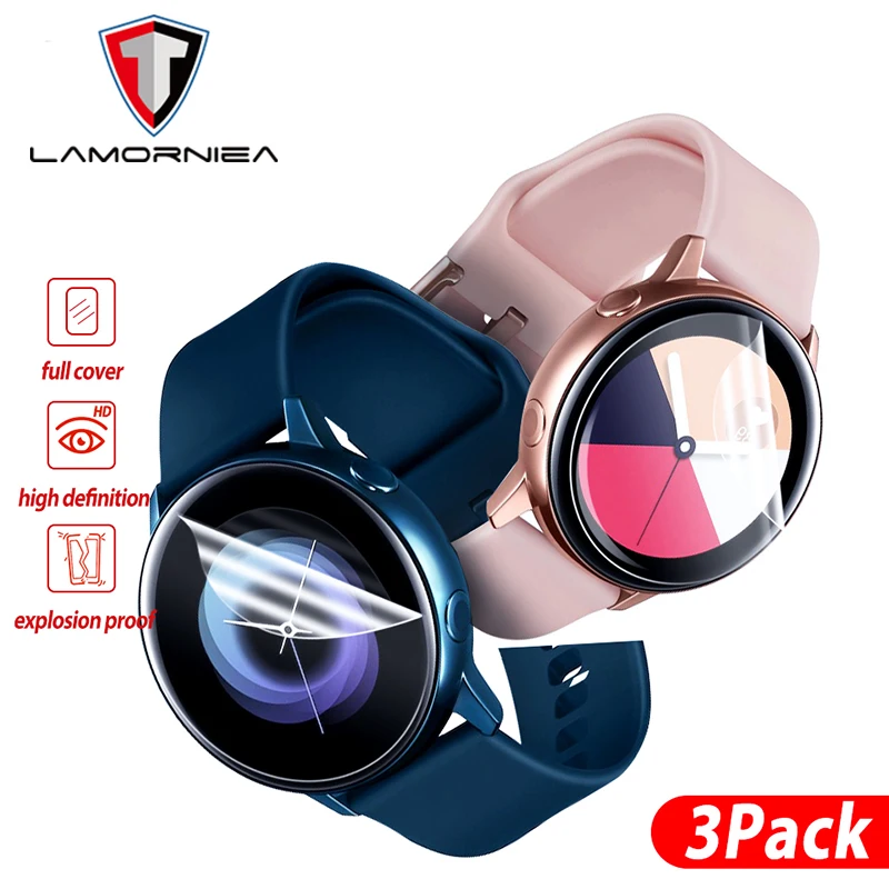 Ультратонкая Защитная пленка для Samsung Galaxy Watch Active 1 2 40 мм 44 м R500 3D с закругленными