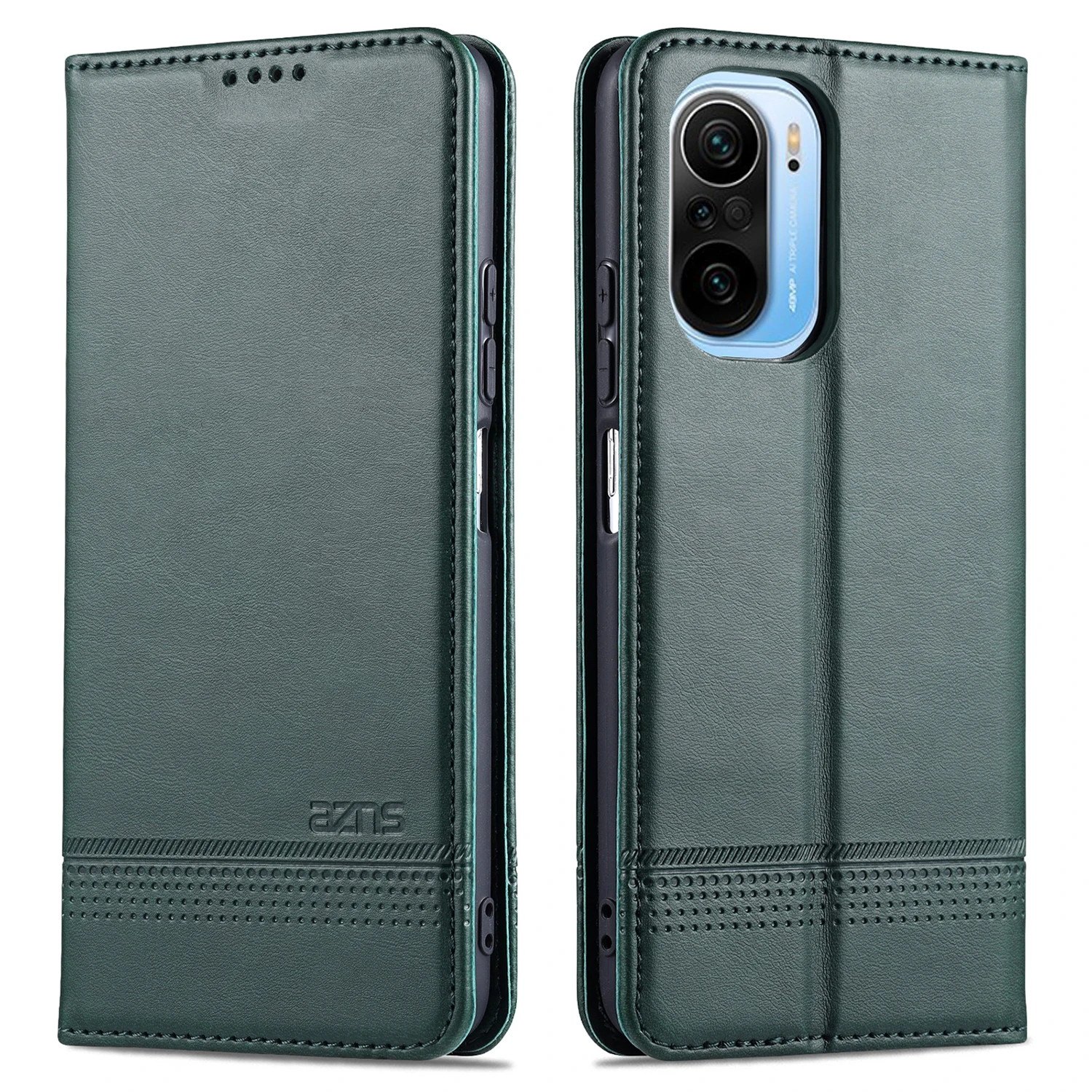 Premium AZNS Leather Wallet Flip Case - Multi-Function Phone Cover with Card Slots and Stand Feature