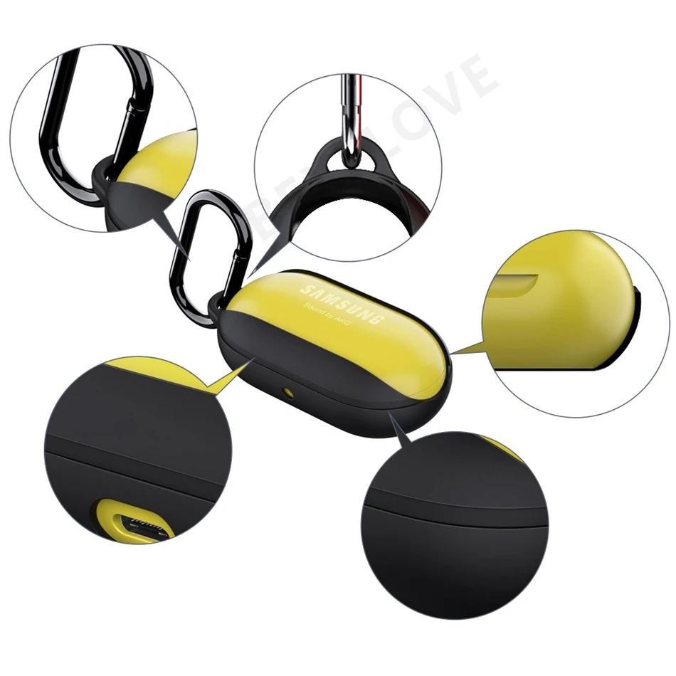 Для samsung Galaxy Buds чехол милый 3D Силиконовый наушник чехол для samsung Buds силиконовый чехол для наушников гарнитура кольцо ремень