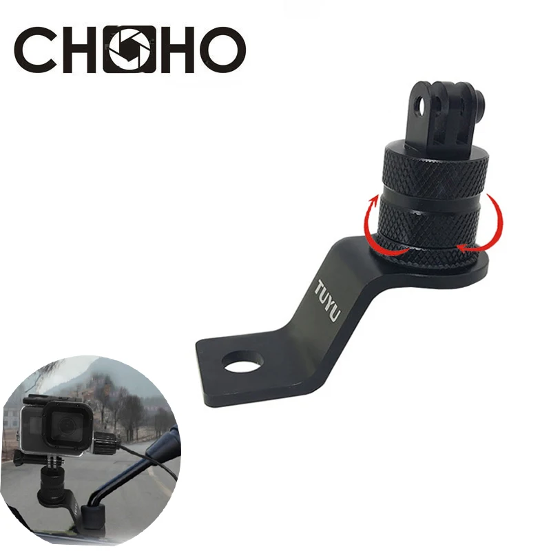 

For Gopro Accessories Motorcycle Aluminum bracket CNC 360 Rotate rearview mirror Mount for Go Pro 12 11 DJI OSMO Action Insta360