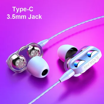 

In-ear wired earphone 3.5mm type-c Sports in-ear Headset music Headphone suitable high quality wired Earphones For Phone