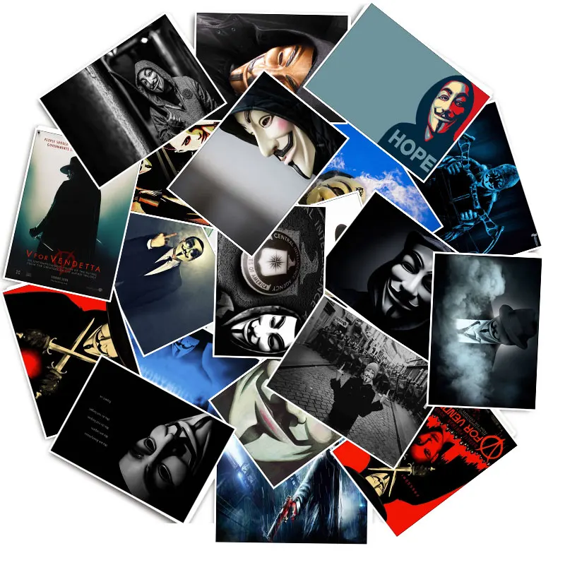 25 шт./упак. V for Vendetta» наклейки для автомобиля мобильного телефона Moto ноутбук Чемодан велосипед скейтборд Водонепроницаемый наклейки