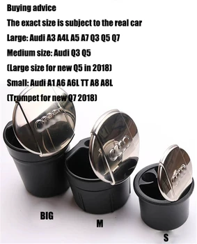 

Car LED light car ashtray with cover can be used as a trash can, suitable for Audi cars