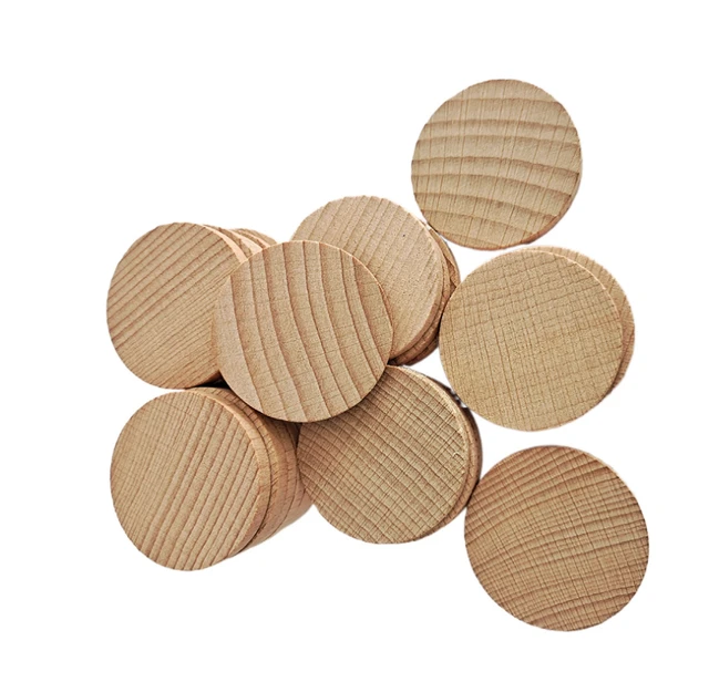 10pcs Round Disc Unfinished Wood Circle Wood Pieces Wooden Cutouts  Ornaments for Craft Supplies Decoration