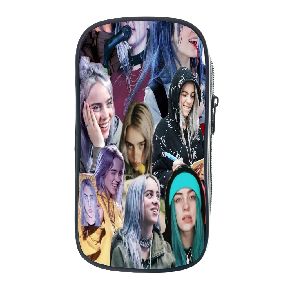 Высококачественный чехол-карандаш Billie Eilish для студентов, сумка для ручек для мальчиков и девочек, сумка для канцелярских принадлежностей, хипстерский пенал для подростков, детский держатель для карандашей