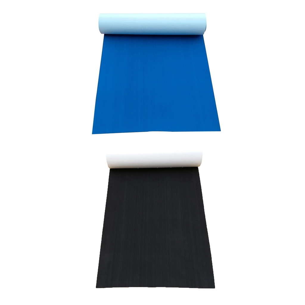 Bundle of 2 EVA Foam Marine Flooring Sheet Self-Adhesive Yacht Pad 5mm Boat Decking Mat - Size 86.6 x 25.6 x 0.2in