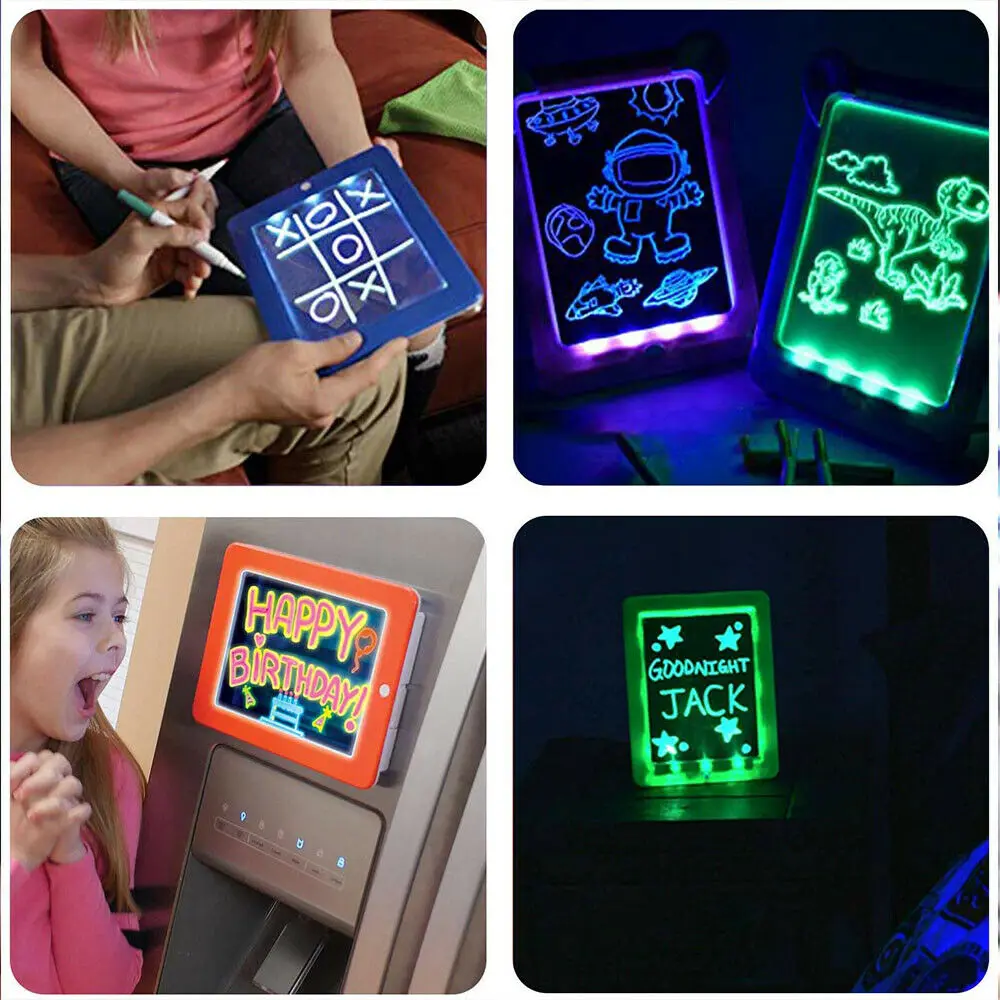 3D волшебный коврик детский игрушечный светодиодный светильник доска для рисования планшет Искусство ремесло