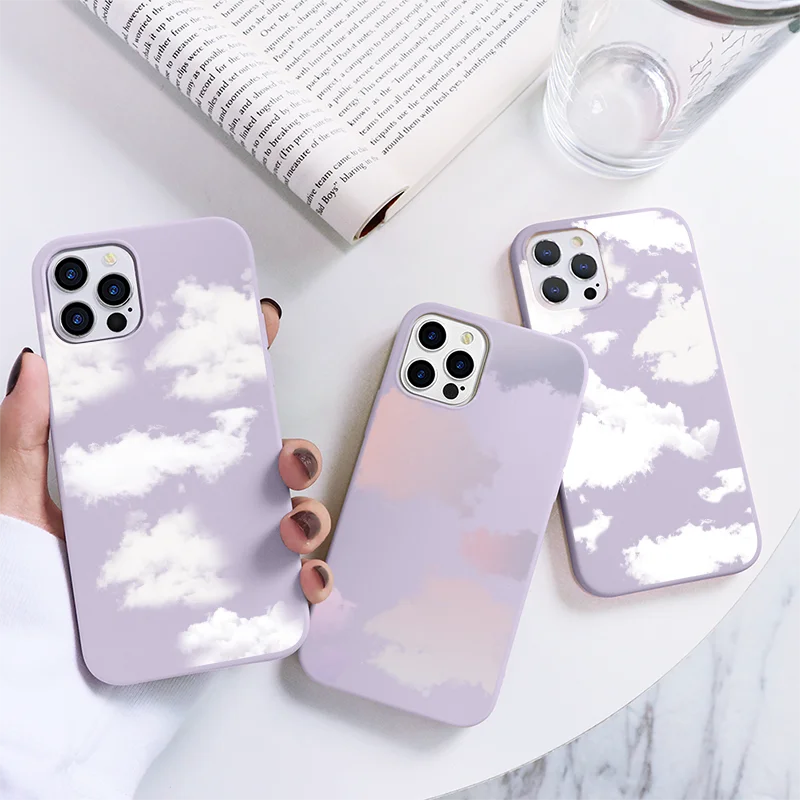 Fashion Colored Clouds Painting Phone Case For Samsung Galaxy A50 A51 A52 A32 A71 S20 FE A21S S9 S8 S10 S21 Plus Ultra Cover | Мобильные