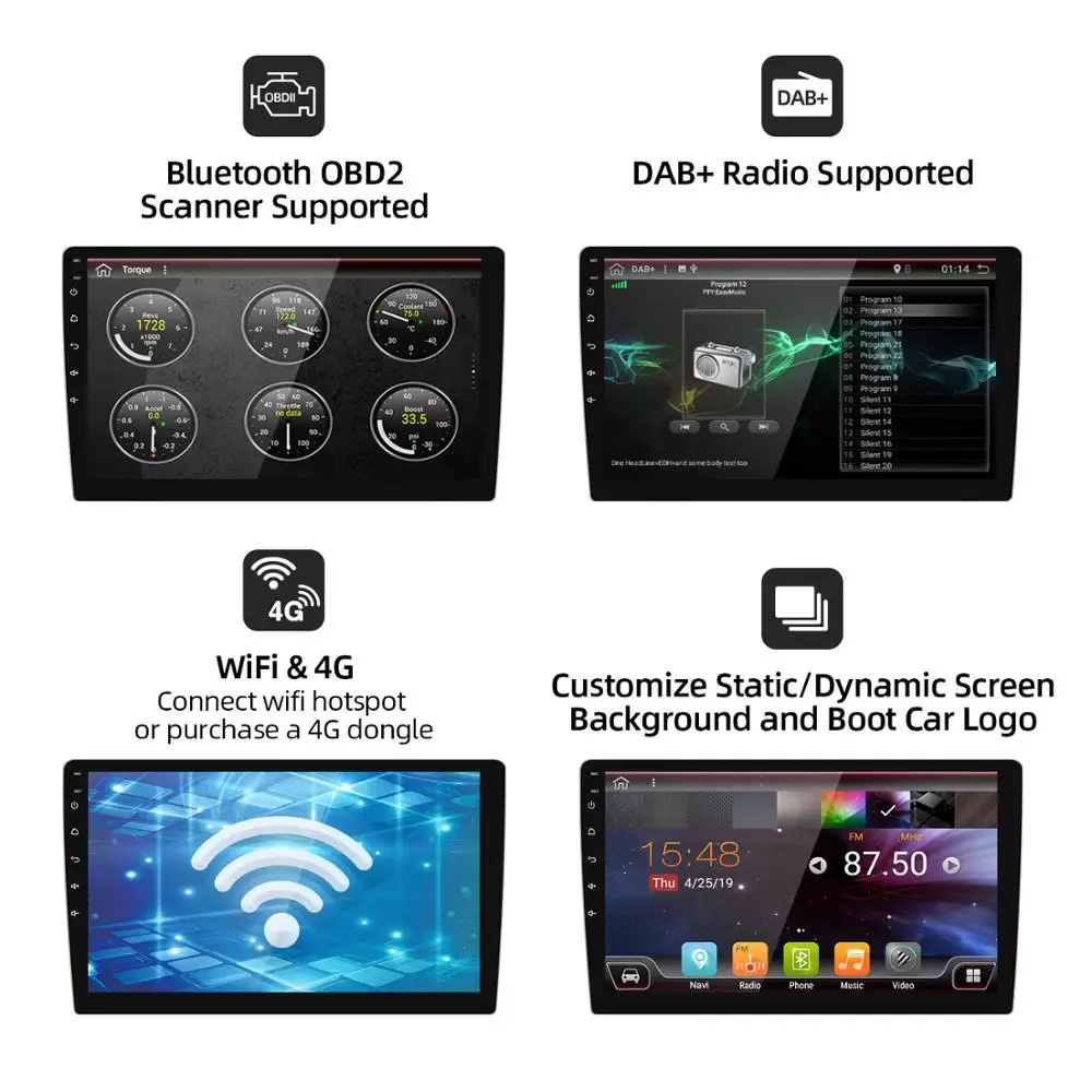 1 din DSP Android 10 Восьмиядерный PX6 автомобильный Радио Стерео GPS Navi Аудио Видео блок ПК