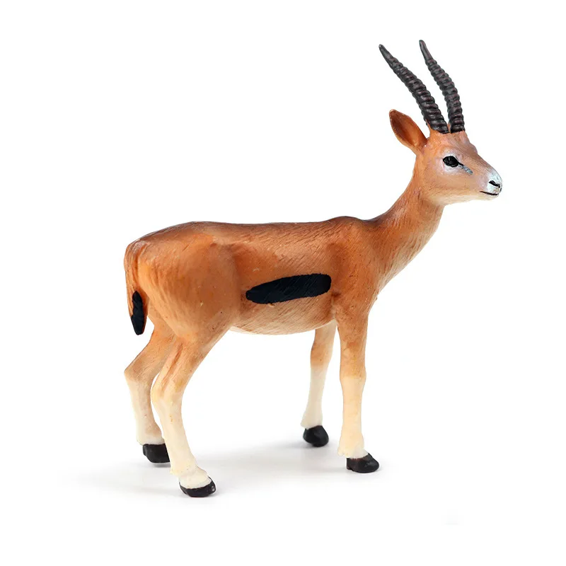 Детская симуляция дикой природы мира Твердые статические модели Южной Африки gemsобок Тибетская антилопа мальчик игрушка украшения - Цвет: Белый
