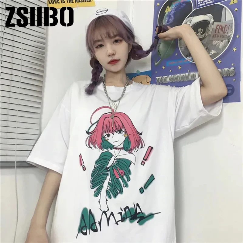 Goth Streetwear Short Sleeve Top Tee Female Kawaii y2k mujer gothic kpop shirt футболка Harajuku Print Black Crop Women T-shirts