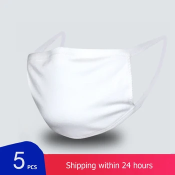 

5Pcs 3 Layer Cotton Mouth Mask Washable Reusable Dustproof Earloop Mouth-Muffle Anti-dust Safe Breathable cotton fack mask