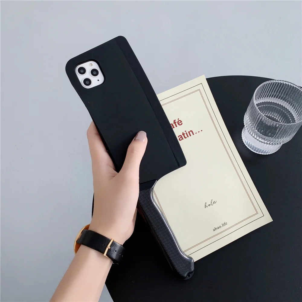 Luxury Funny Creativity 3D Kitchen knife Phone Case For iphone 13 12 11 Pro XR X XS Max 7 8 Plus SE2 Silicone Soft Cover Coque iphone 13 pro max leather case