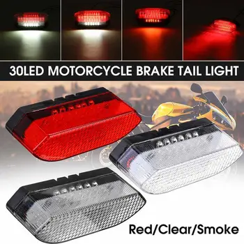 

30 Led Multifunctional Universal Taillight Plastic Motorcycle Atv Brake License Plate Tail Light Stop Running Bracket 1Pcs