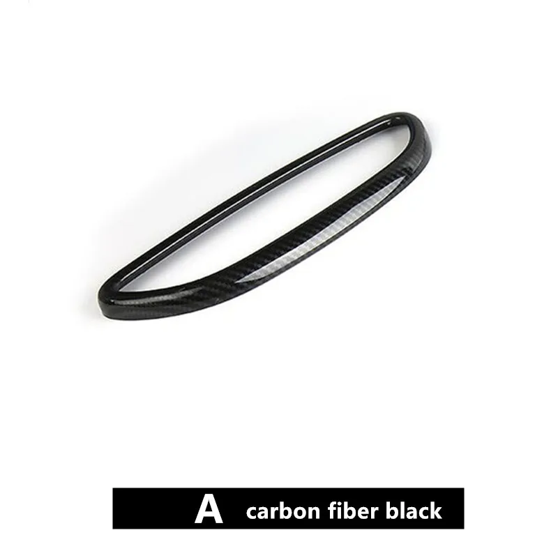 Карбоновое волокно стиль зеркало заднего вида рамка декоративная накладка для Porsche Macan-17 интерьер модифицированный стиль - Название цвета: Carbon black B