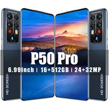 2021 New 7.1inch P50 pro Smartphone 4G 5G Unlock Android Mobile poco x3 pro Original Cellphone Cell Smart Phone