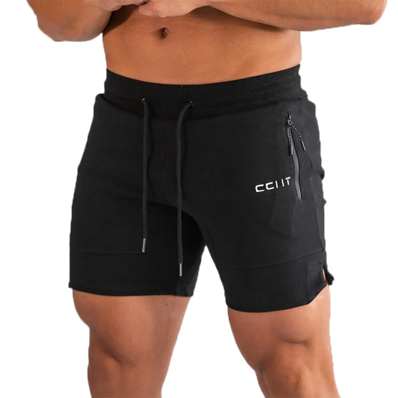 

Fitness Shorts Men Casual Style Drawstring Polyester Short Pants Sports Athletic Breathable Feeling From Cotton Training Running