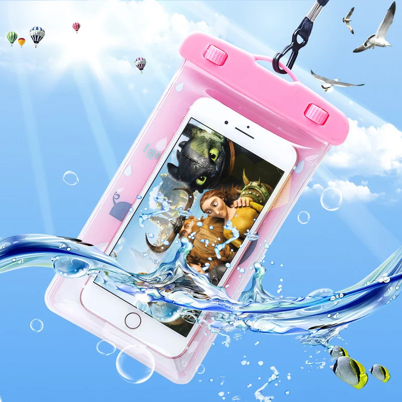 

Underwater Photo Shoot Waterproof Cellphone Bag Hot Springs Swimming Universal Handphone Iphone7plus Touch Screen Bag 6 S Diving