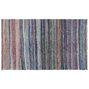 

Handmade Multicolor Vintage English Striped Rug Area Rug 152x258 Cm-4'12''X8'6''