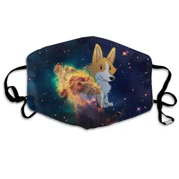 

Corgi Space Unisex Mask Indoor Outdoor Cycling Camping Travel Windproof Sun Anti Dust Mask Mouth with Adjustable Ear Loops