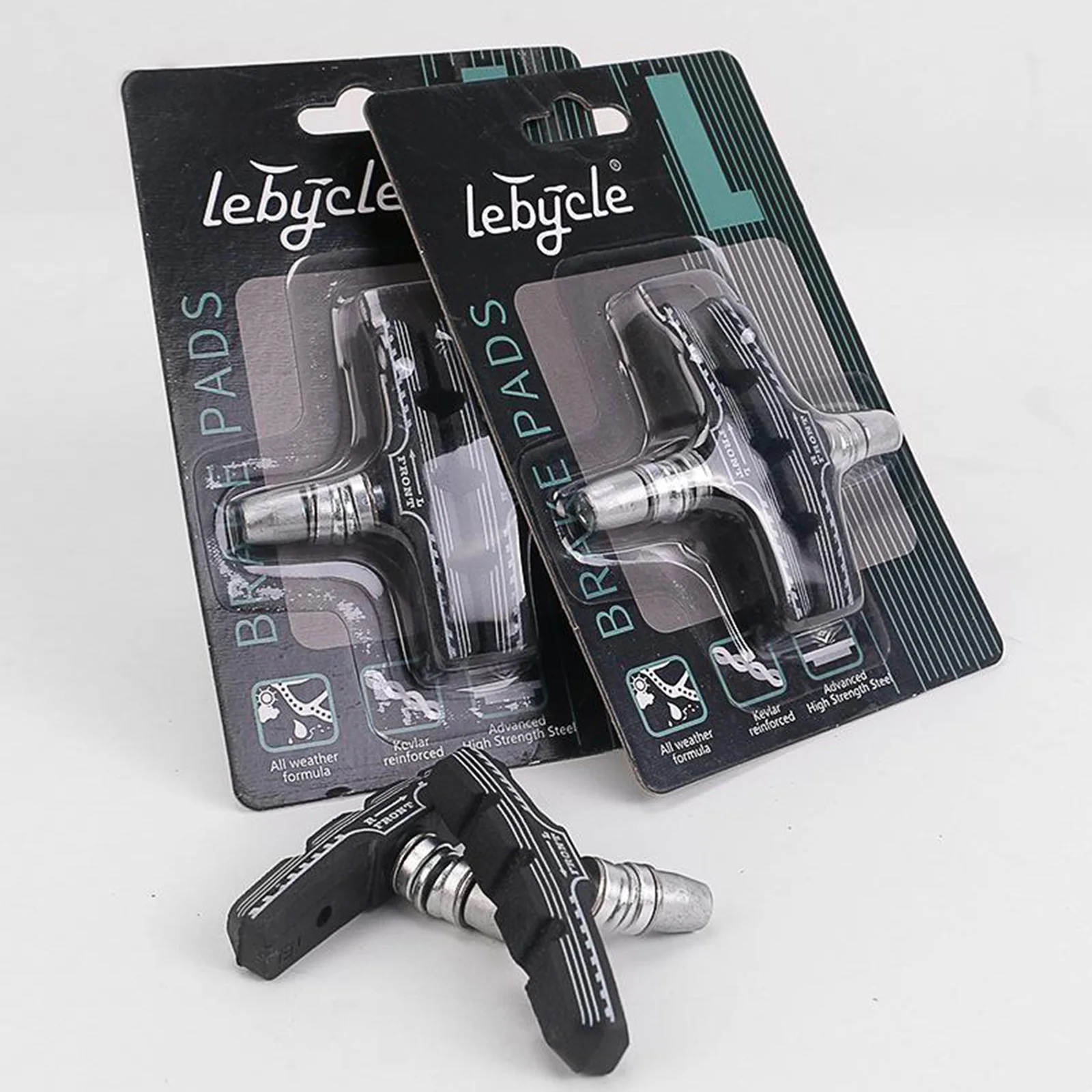 Bike V Brake Pads with Hex Nuts and Spacers for Most Bikes, V Bicycle Brake Blocks Set - 70 mm