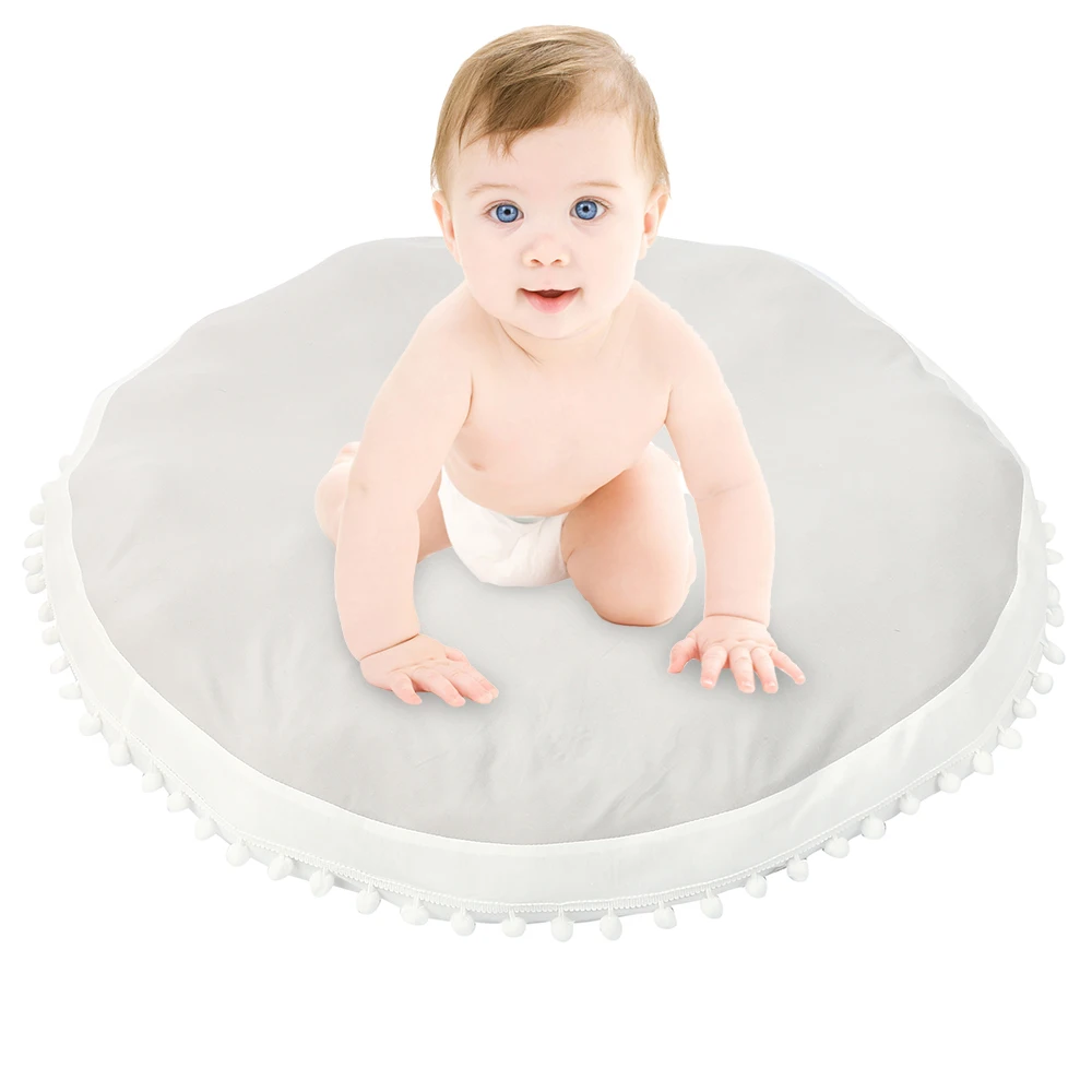 Baby Crawling Blanket Floor Carpet for Kids Room Mats Soft Round Cotton Padded Playmat Children Newborn Girl Boy Play Mat Gifts