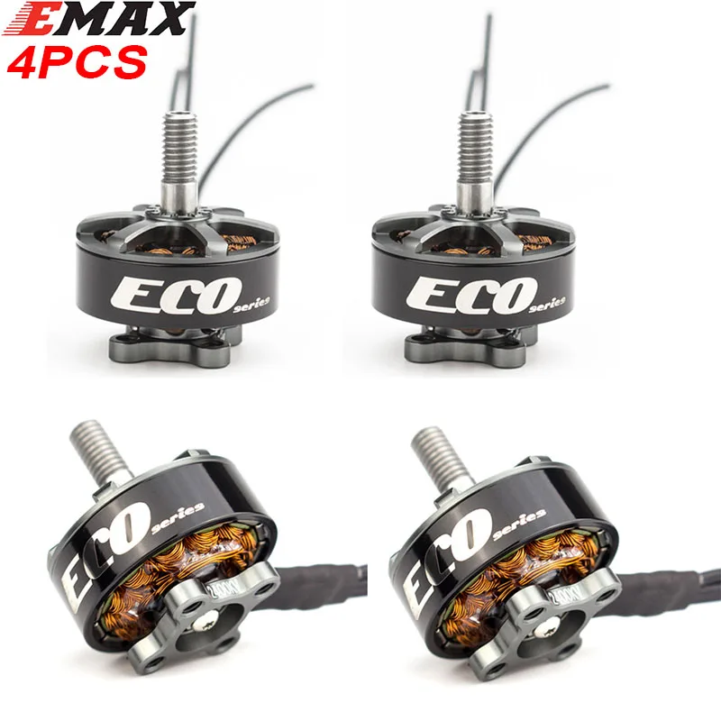 4 шт. Emax Eco Series 2207 1700/2400KV бесщеточный двигатель 3 4S 6S 5 дюймов пропеллер M5 мм вал для