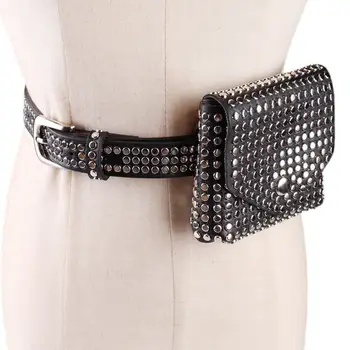 

2020 bags for woman belt bag Rivet card pocket change fanny pack for girl waist bag mini bag sac banane bolsa feminina