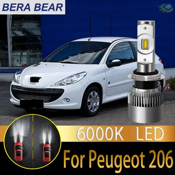 

BERA BEAR Car Headlight Bulbs LED For Peugeot 206 207i Citroen C2 LED Car 6000K 10000LM White Light Auto Headlight 2X