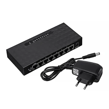 

1PC Fast Ethernet Switch LAN Hub Adapter Desktop RJ45 Network Cable Splitter 8 Port 10/100 Mbps Supports Cat.5 5e 6