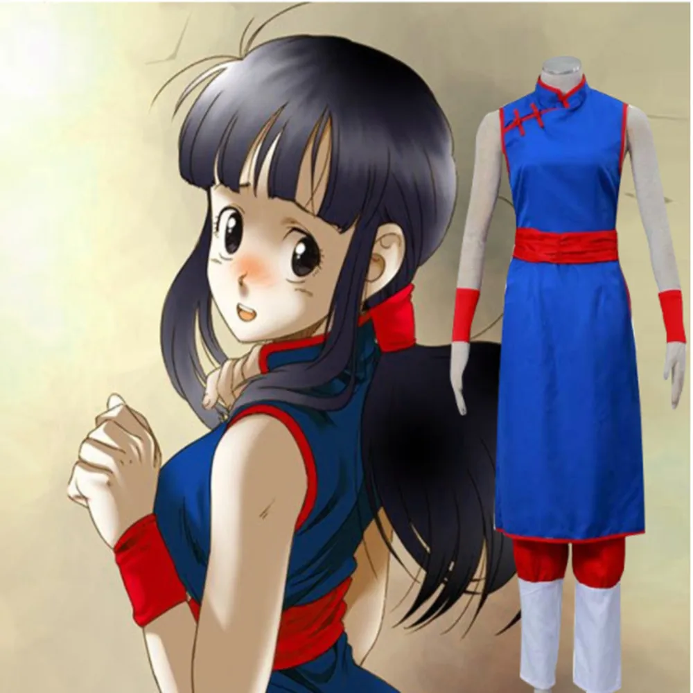 2019 HOT anime Dragon Ball Chichi Cosplay Costume halloween Adult Girl woman Party costumes uniform Dress cosplay |