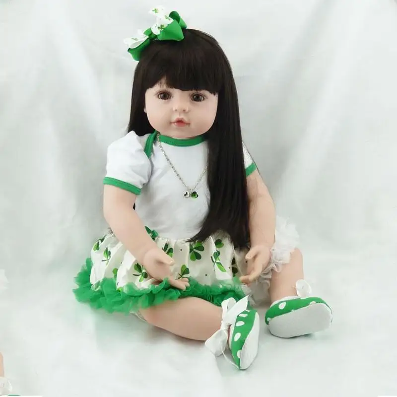 NPK Reborn 23 дюймов мягкая силиконовая, виниловая кукла 60 см мягкий силикон Reborn Baby Doll Новорожденные реалистичные куклы Bebes Reborn