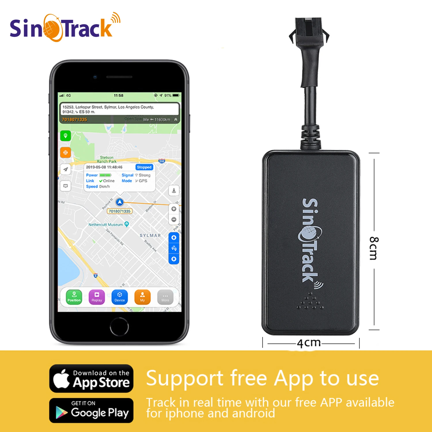 Car GPS Vehicle Tracker 3G GSM GPRS Realtime Tracking Locator Device APP Remote