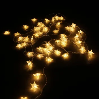 

Five-color Star String Lights KID'S Tent Stars Wedding Christmas Lights Decoration Battery Light Flashing LED String Lamp