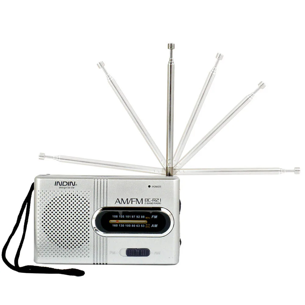 

Mini Portable AM/FM Radio Telescopic Antenna Radio Pocket World Receiver Speaker PUO88