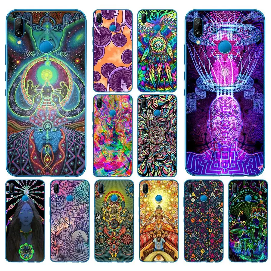 198DD Psychedelic рисунок мягкий силиконовый чехол для Huawei P9 P10 P20 P30 Lite mate 10 20 PRO lite p smart чехол