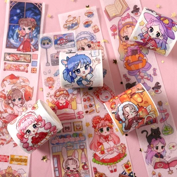 

1pcs/1lot Washi Masking Tapes girl series Decorative Adhesive Scrapbooking DIY Paper Japanese Stickers 5M